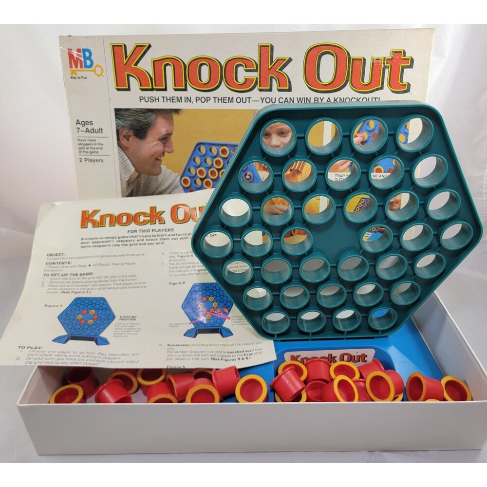 Vintage 1978 Knock Out COMPLETE Board Game by Milton Bradley No 4900